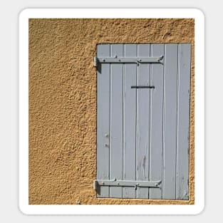 Grey wooden window in "provence" wall Sticker